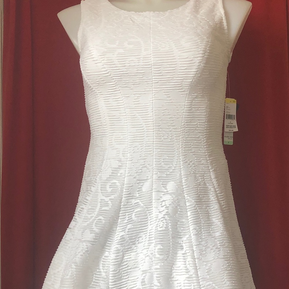 Fit & Flare white lace dress size 8